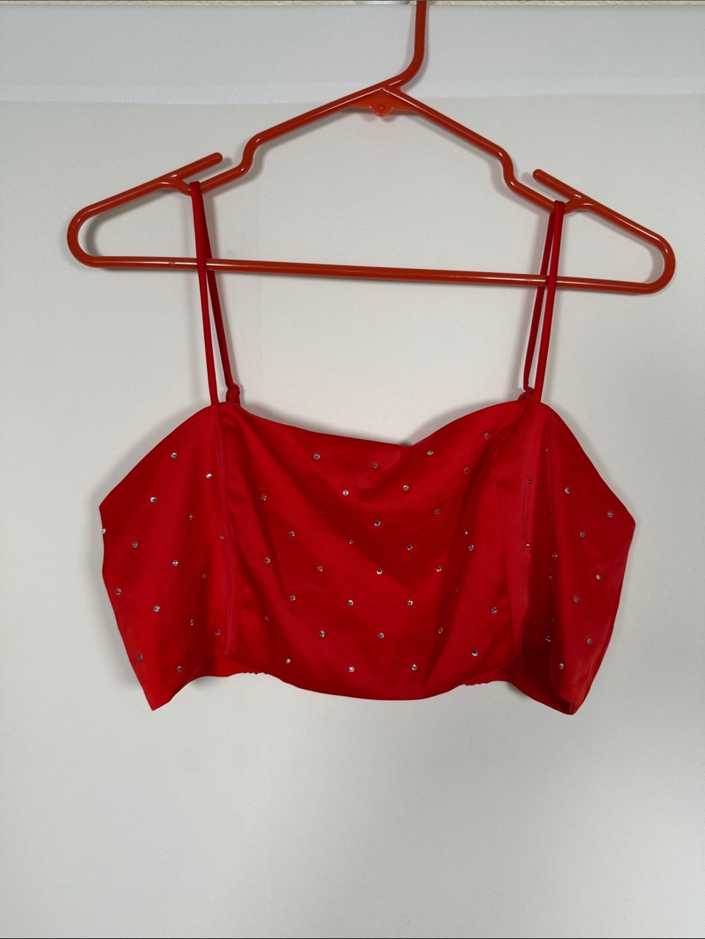 Red Embellished Sequin Cami Top - Women's